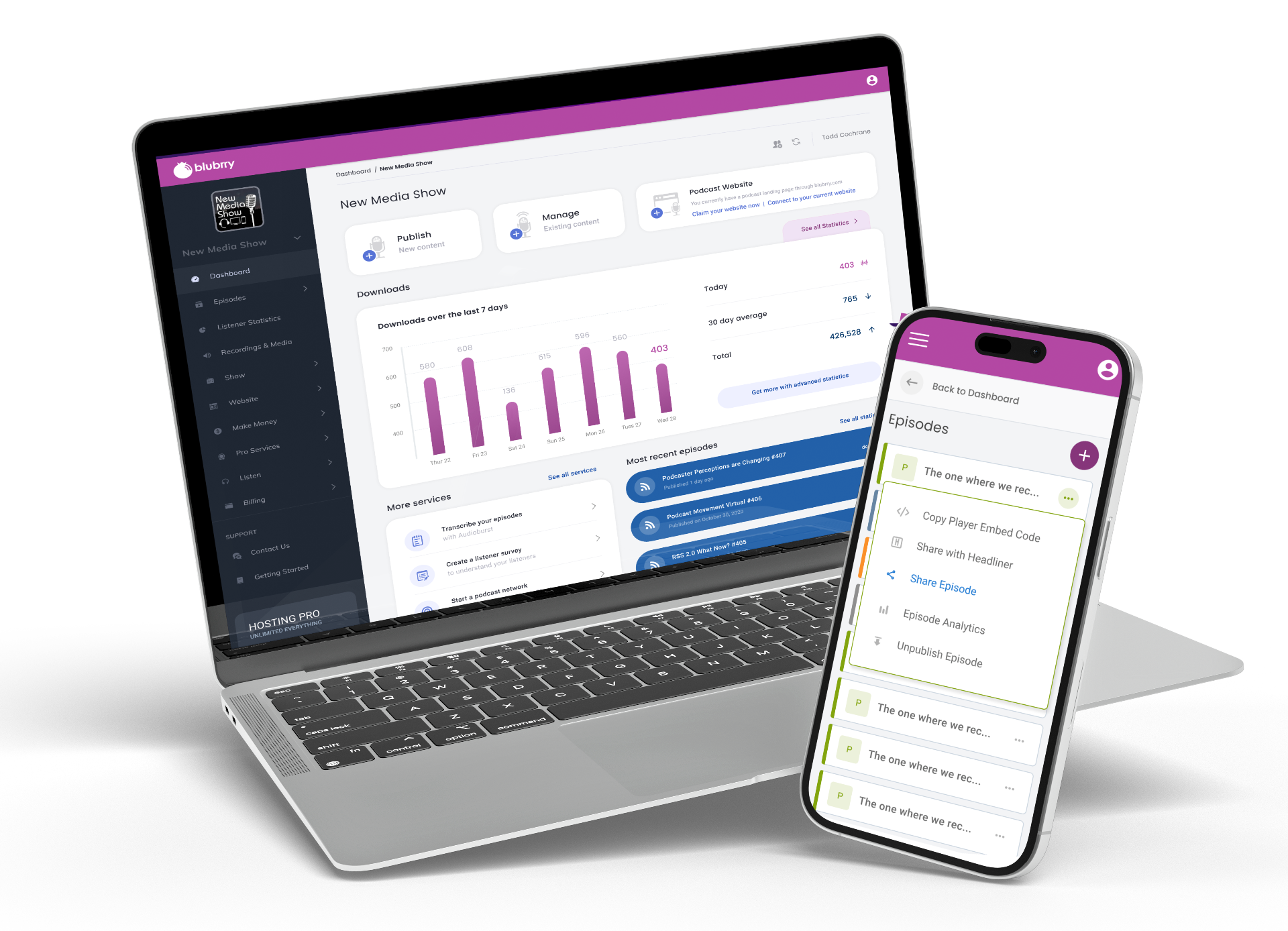 Blubrry Dashboard & Onboarding