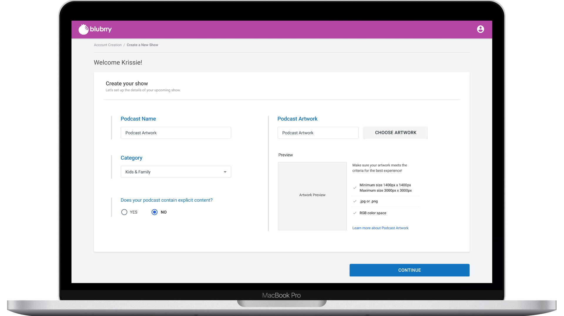 Step 3 — Show Setup with Artwork Preview