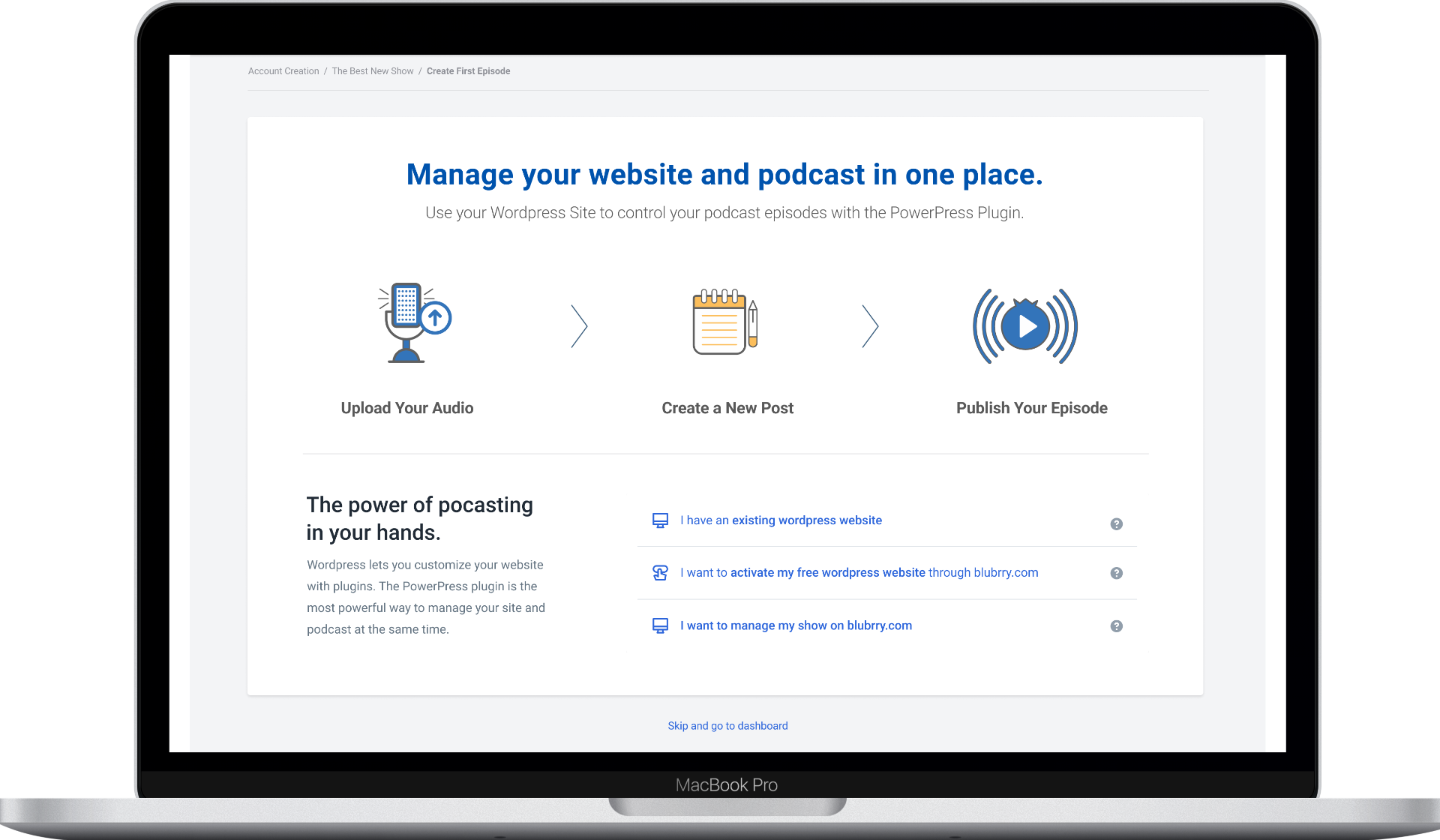 Step 4 — Website & Publishing Configuration