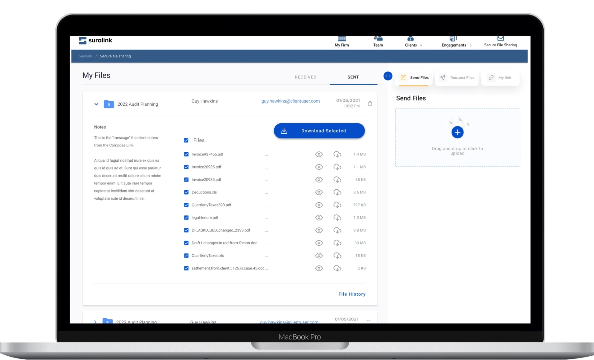 Real-time validation and file status